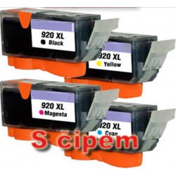 Sada 4ks HP 920XL (920 XL) HP OfficeJet 6000, 6500, 7000 - kompatibilní inkoustové náplně (cartridge) - HP