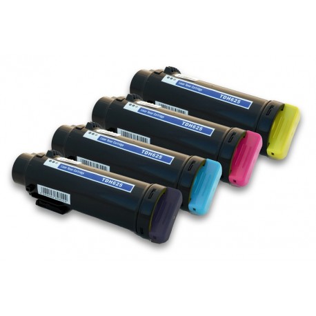 4x Toner pro Dell H625, H625cdw, H825, H825cdw, S2825 - N7DWF, P3HJK, 5PG7P, 3P7C4 (593-BBSE, BBRV, BBSD, BBSB) kompatibilní